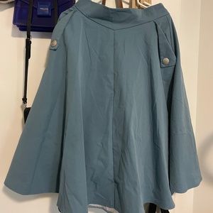 Ocean blue midi skirt